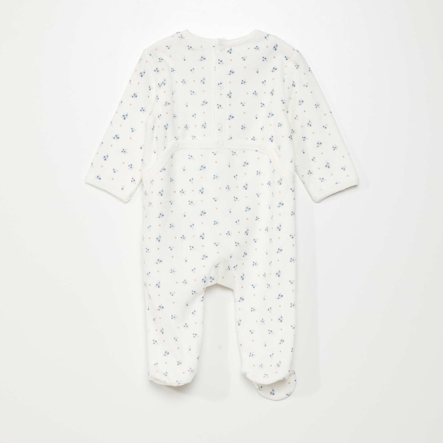 Velour sleepsuit WHITE