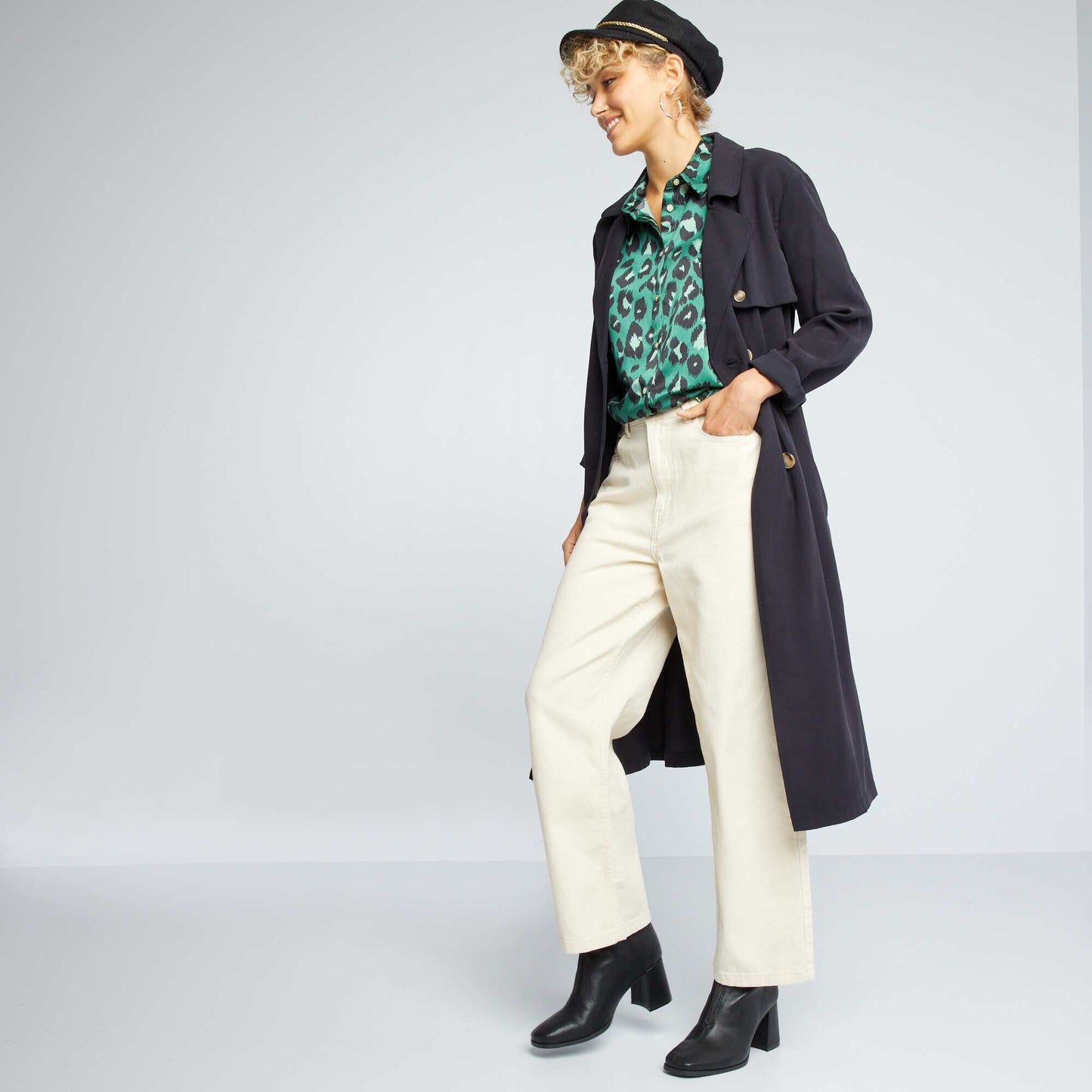Flowing trench coat GREY