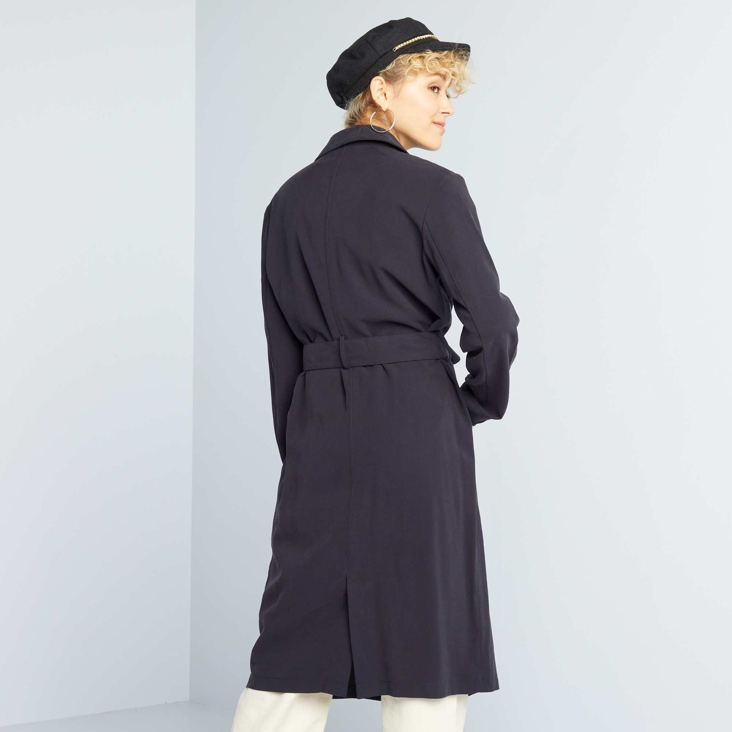 Flowing trench coat GREY