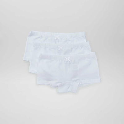 Pack of 3 pairs of boy shorts SPE_WHITE