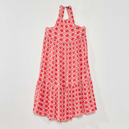 Lightweight printed dress PINK