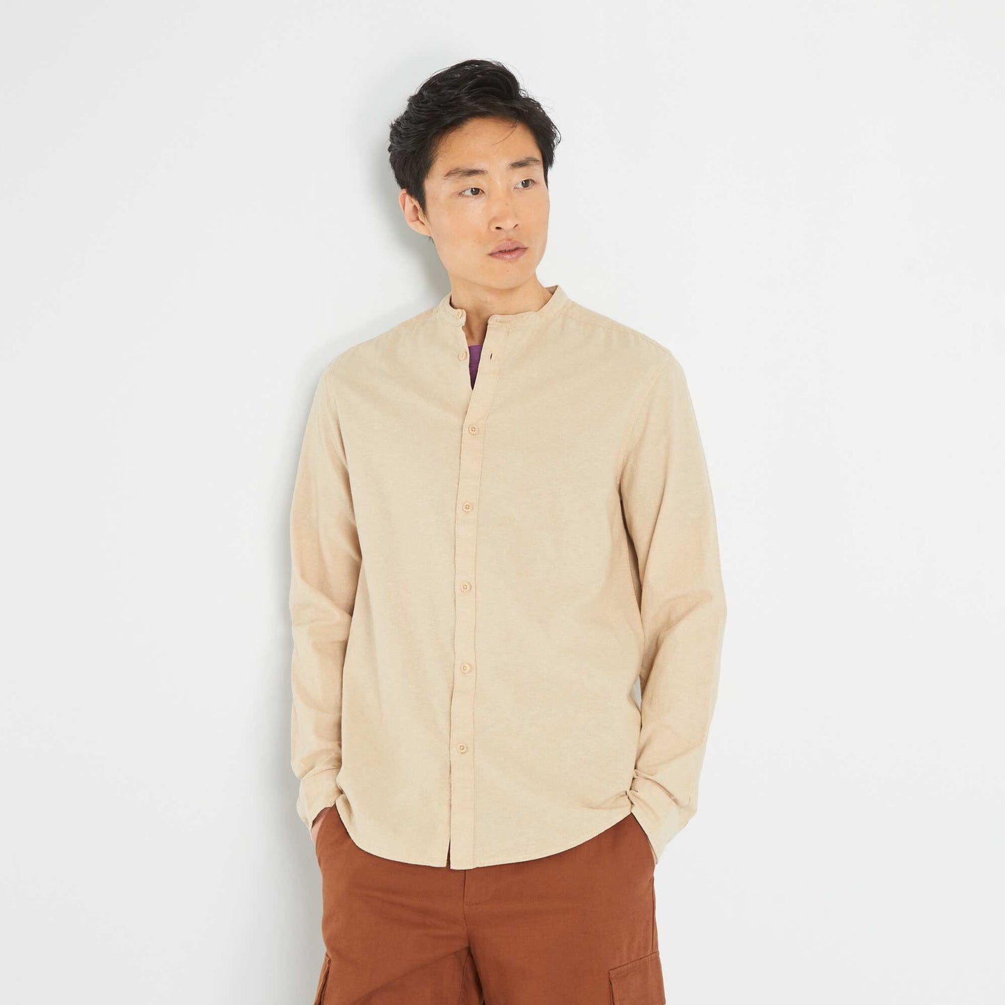 Plain lightweight shirt BEIGE