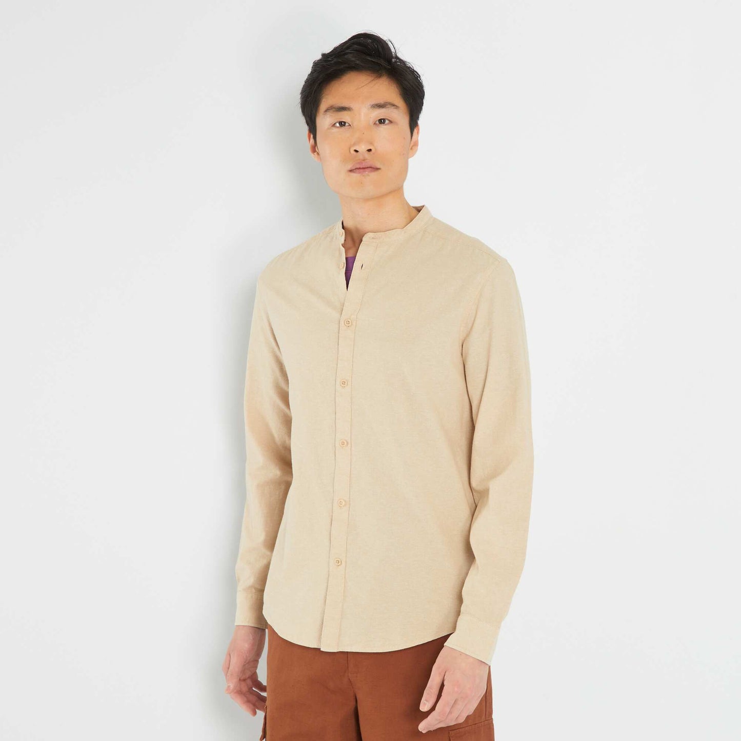 Plain lightweight shirt BEIGE