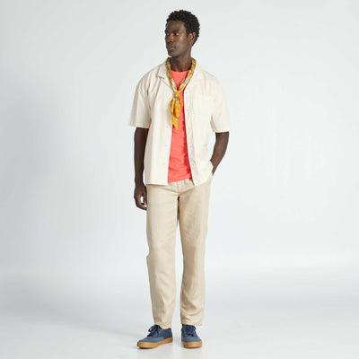 Short-sleeved shirt with pocket moon grey