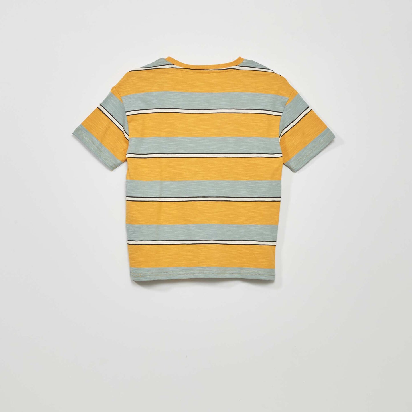 Short-sleeved striped T-shirt YELLOW