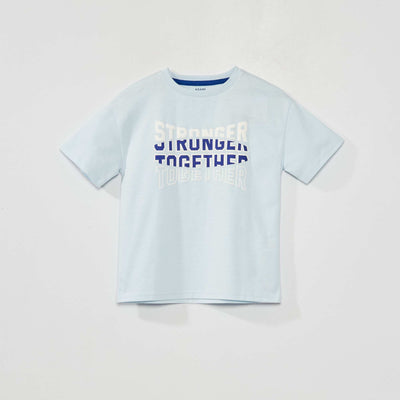 T-shirt with message BLUE