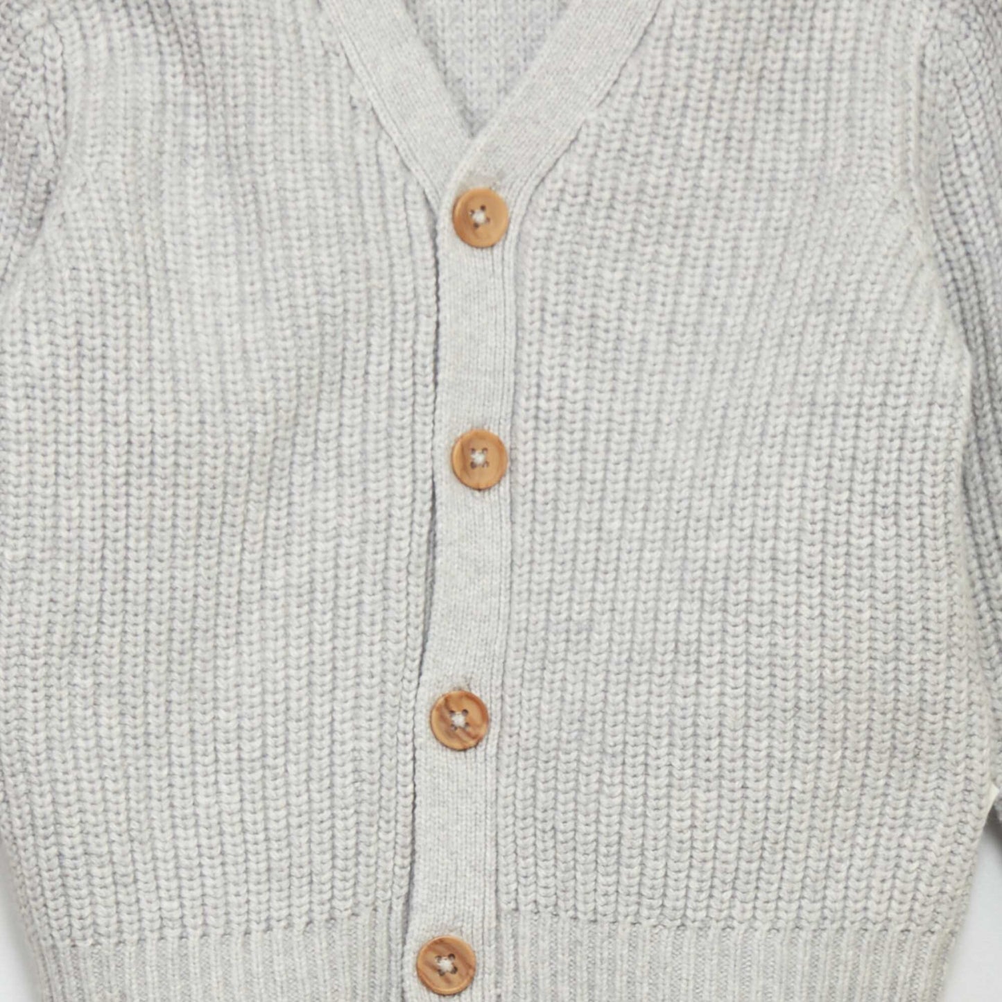 Fisherman's rib knit cardigan VL_GREY