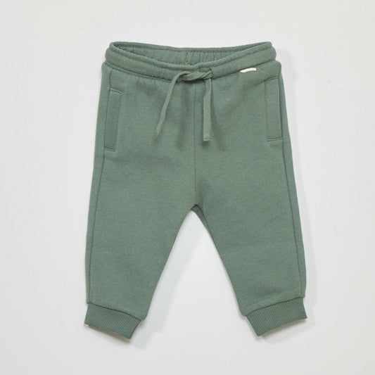 Sweatshirt fabric joggers grey green