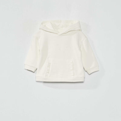 Sweatshirt fabric hoodie White