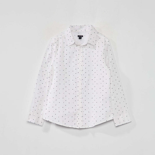 Poplin shirt WHITE