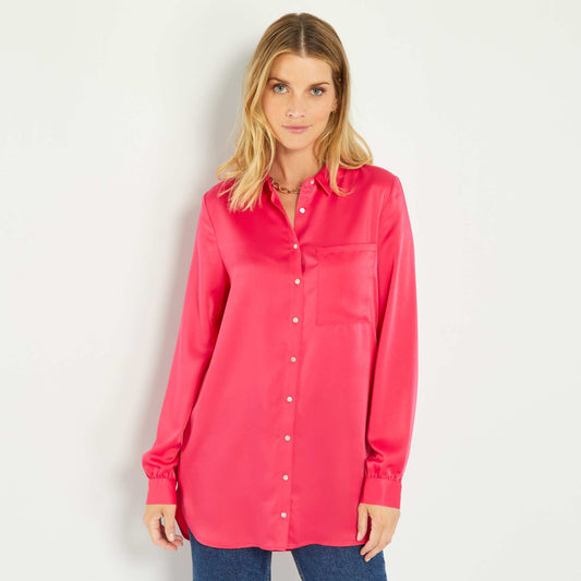 Satin-feel blouse PINK