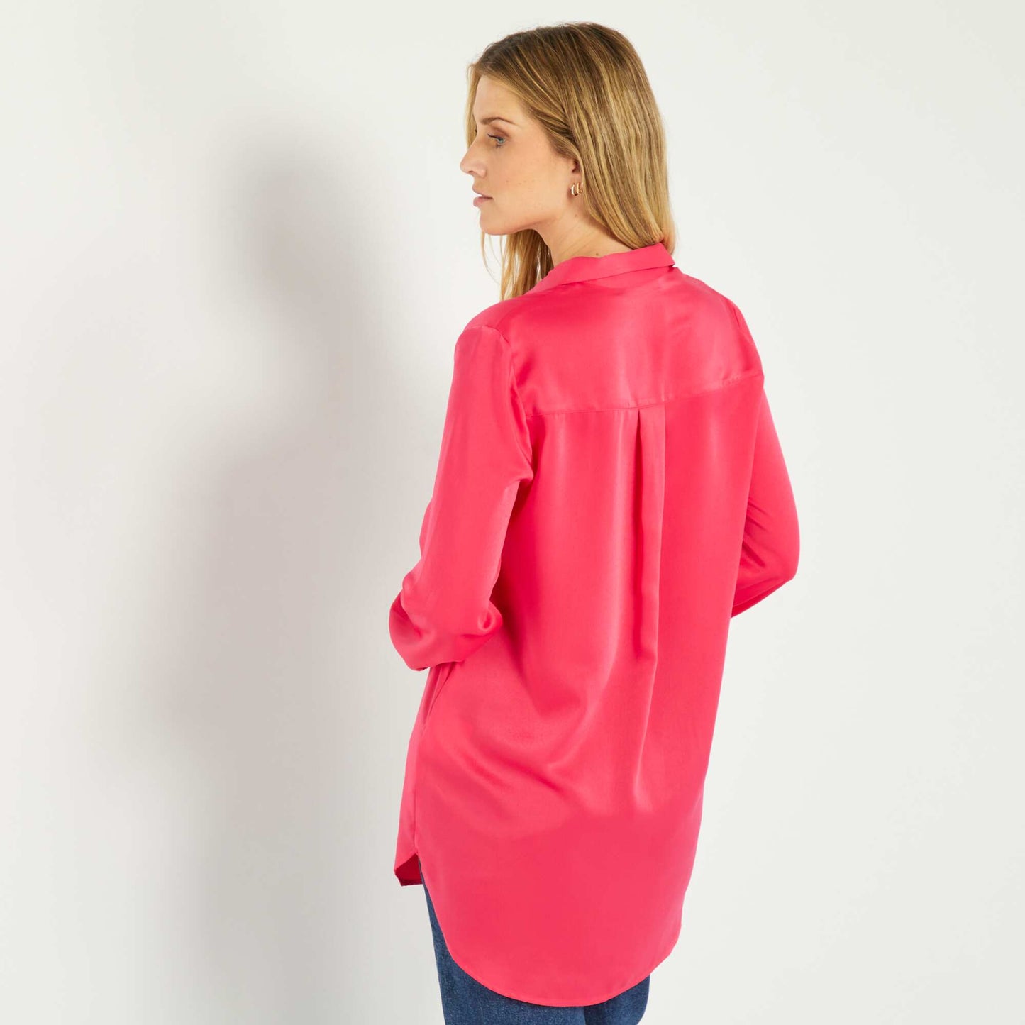 Satin-feel blouse PINK