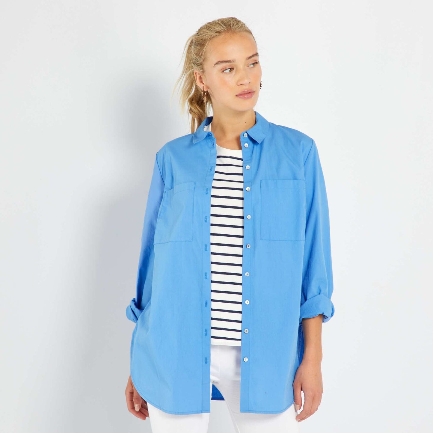 Poplin straight-cut shirt ME_ETHER