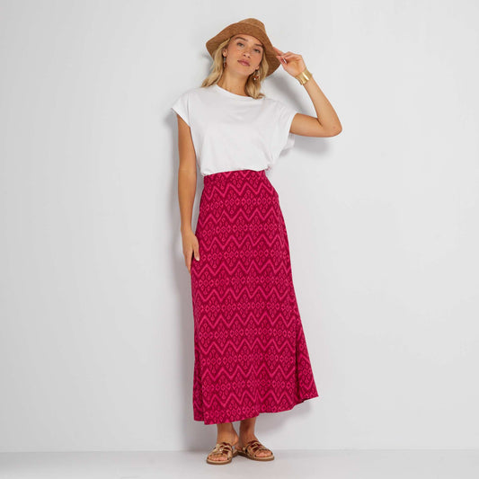 Lightweight, flowing A-line skirt PINK