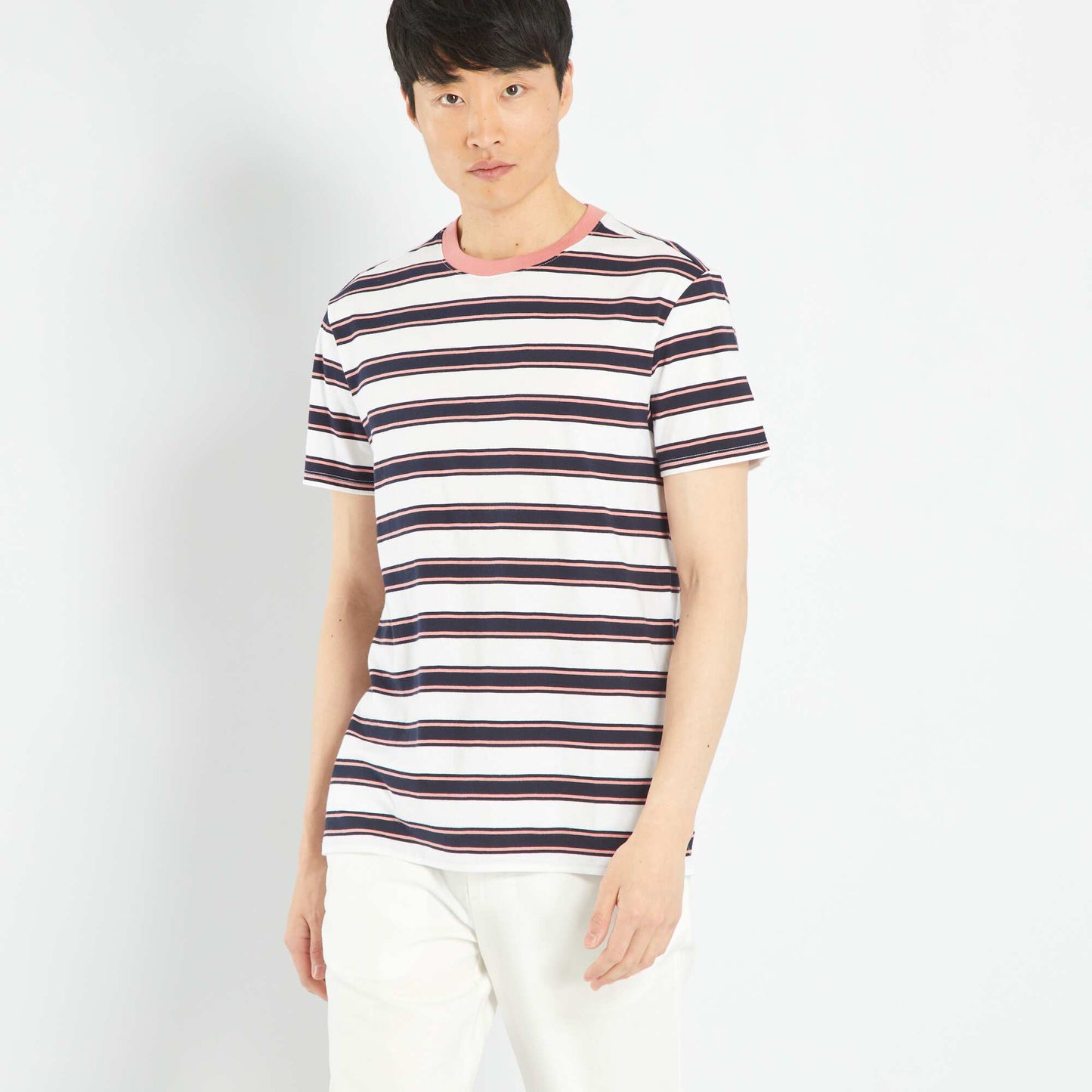 Striped jersey T-shirt BLUE