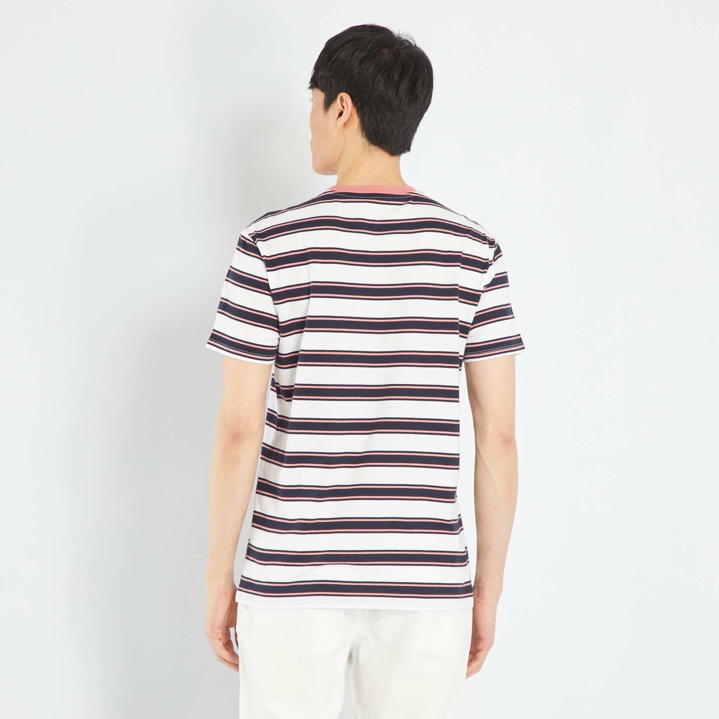 Striped jersey T-shirt BLUE