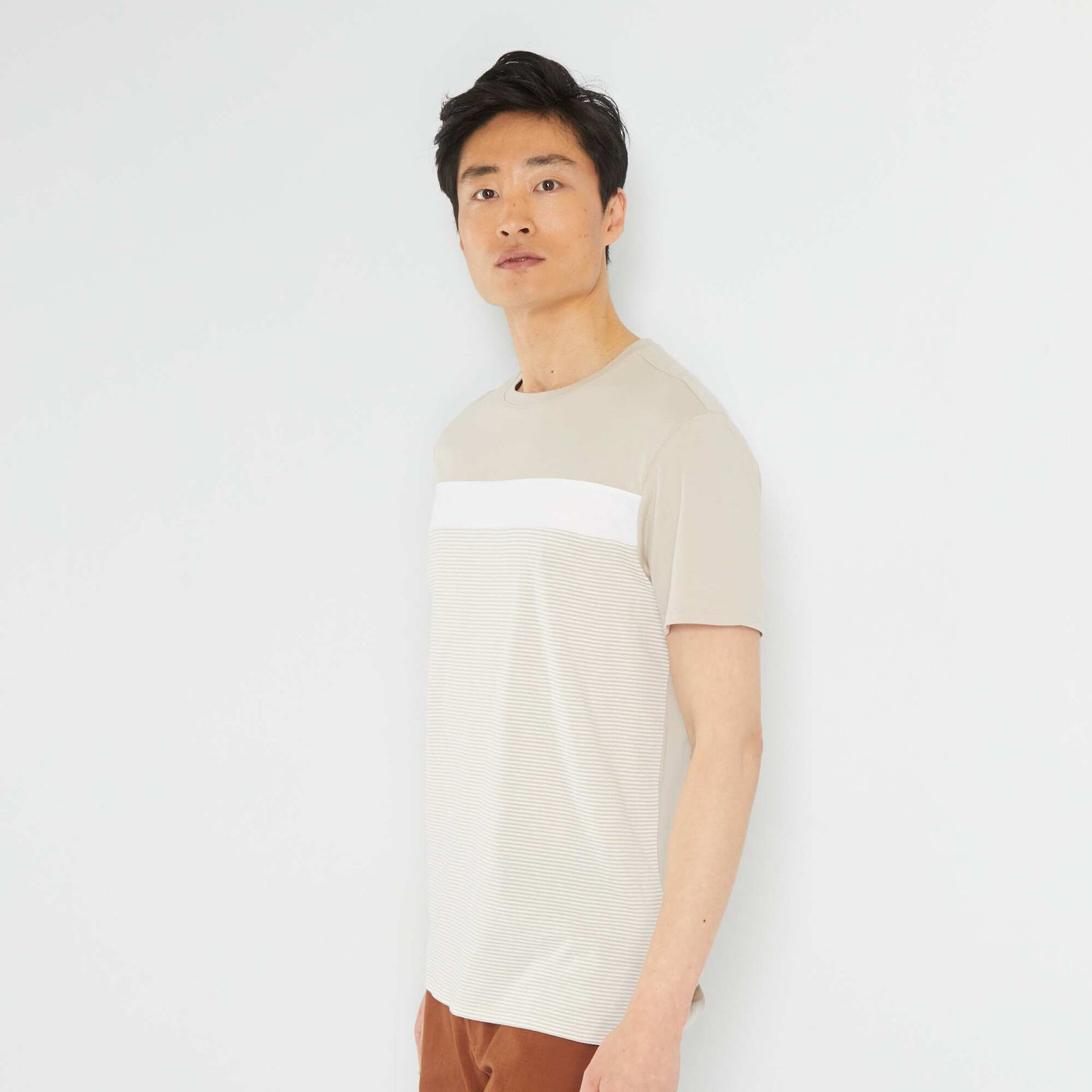 Short-sleeved T-shirt beige