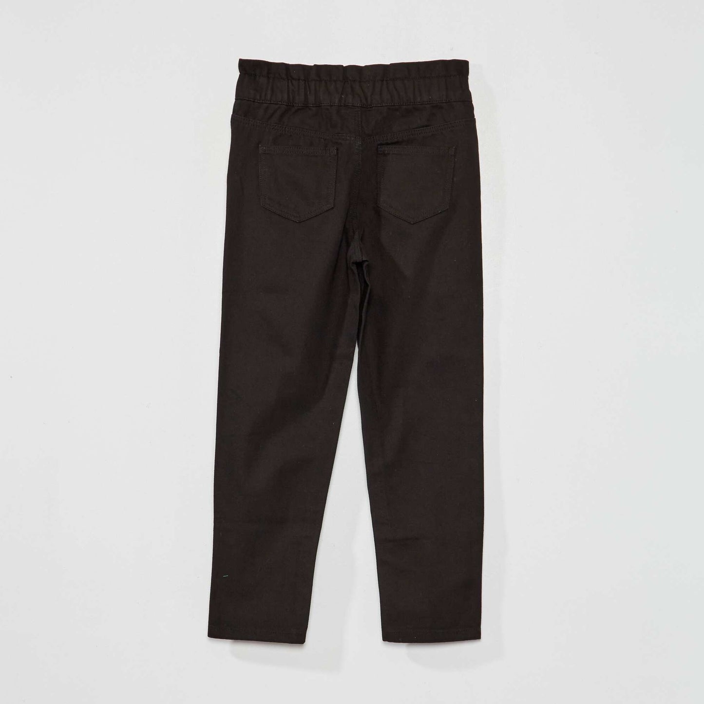 Paperbag mom jeans - 5 pockets BLACK