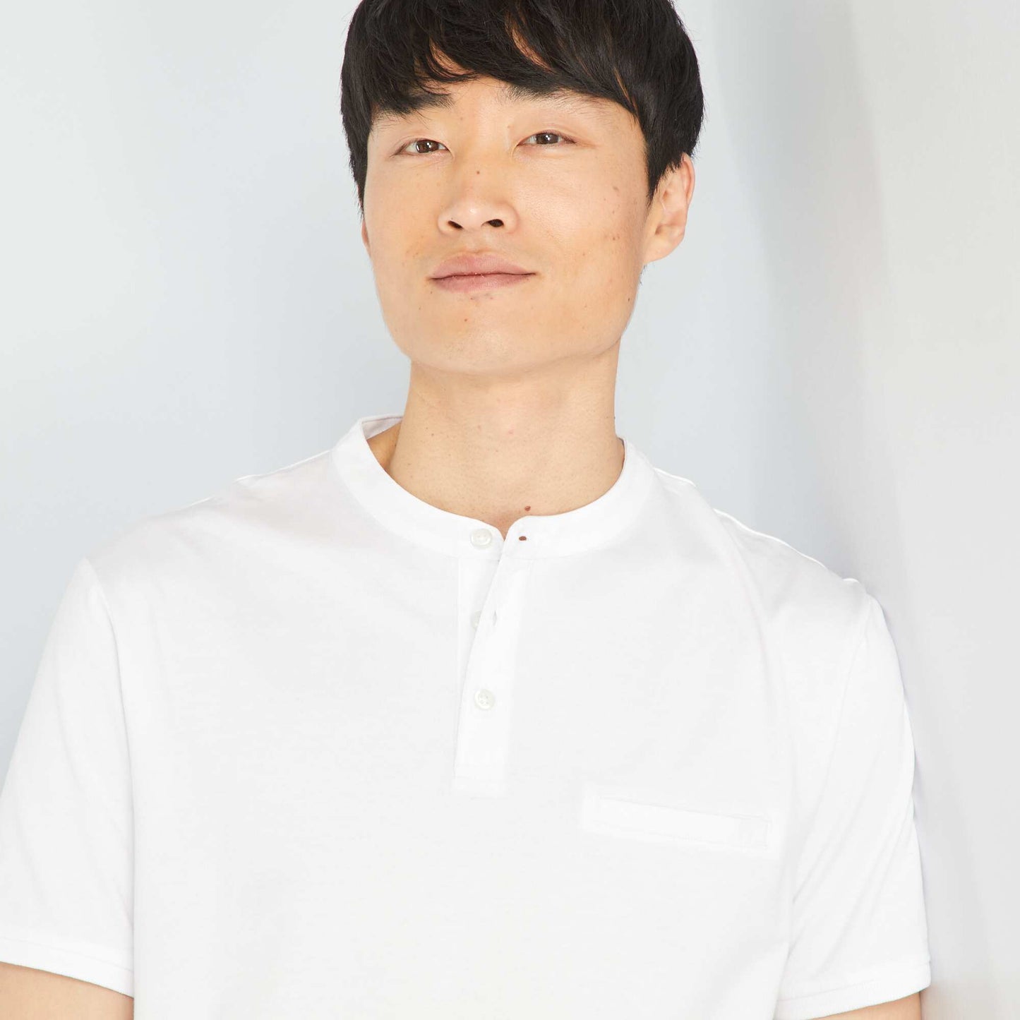 Short-sleeved polo shirt White