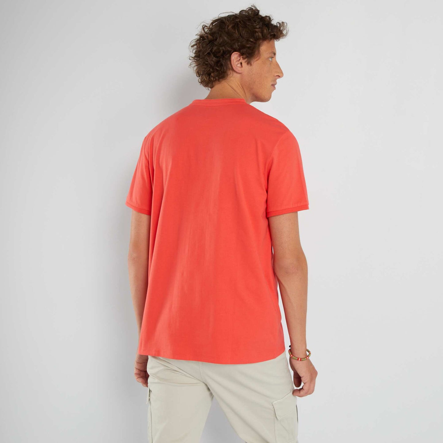 Short-sleeved polo shirt Red