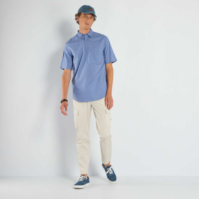 Joggers with flap pockets moon grey