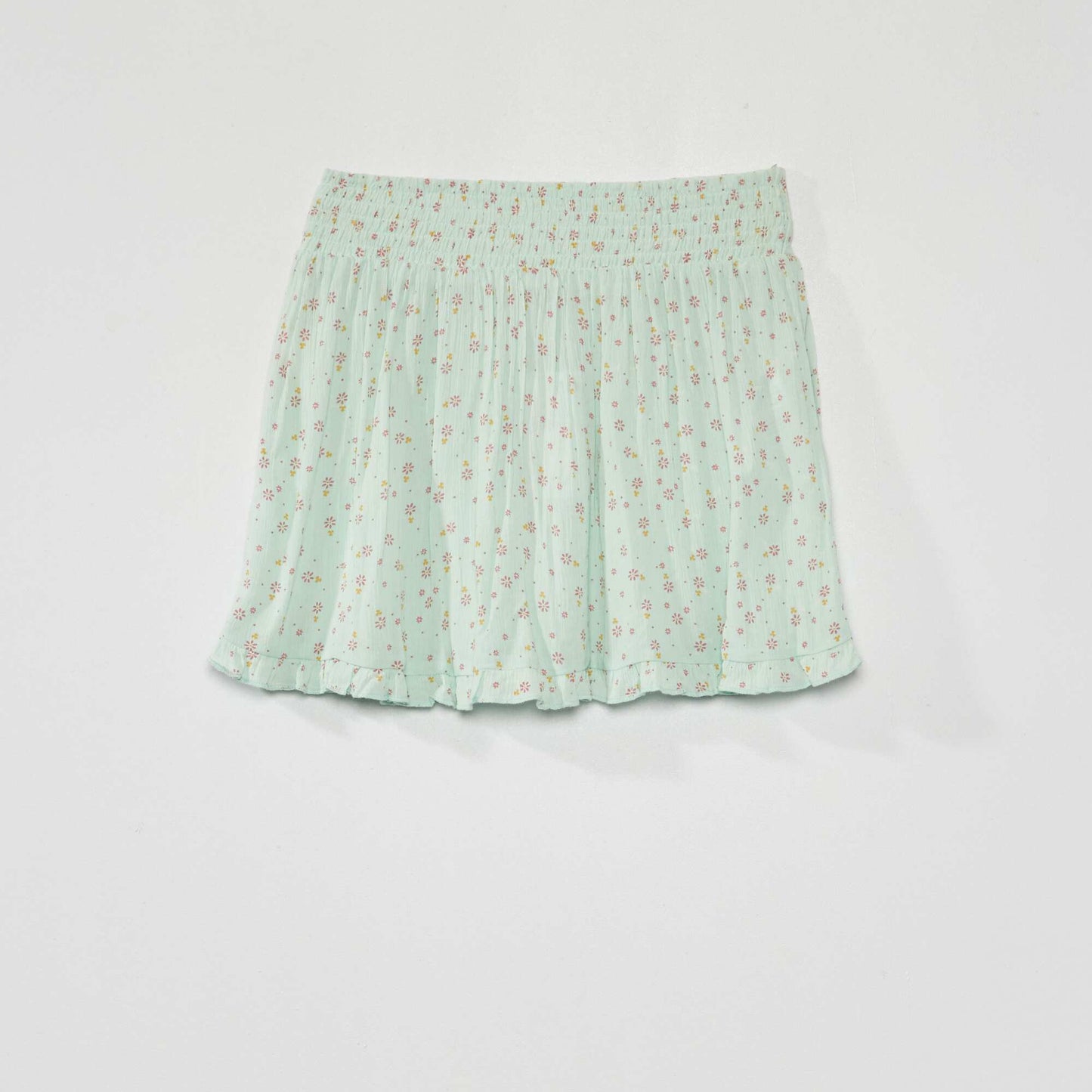 Flared skirt with print GREEN