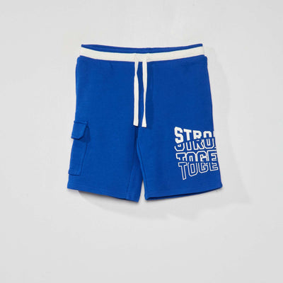 French terry Bermuda shorts BLU_STRONG