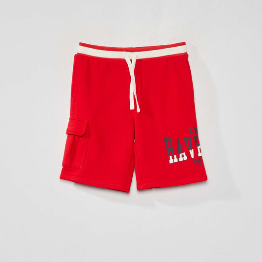 French terry Bermuda shorts RED_FUN