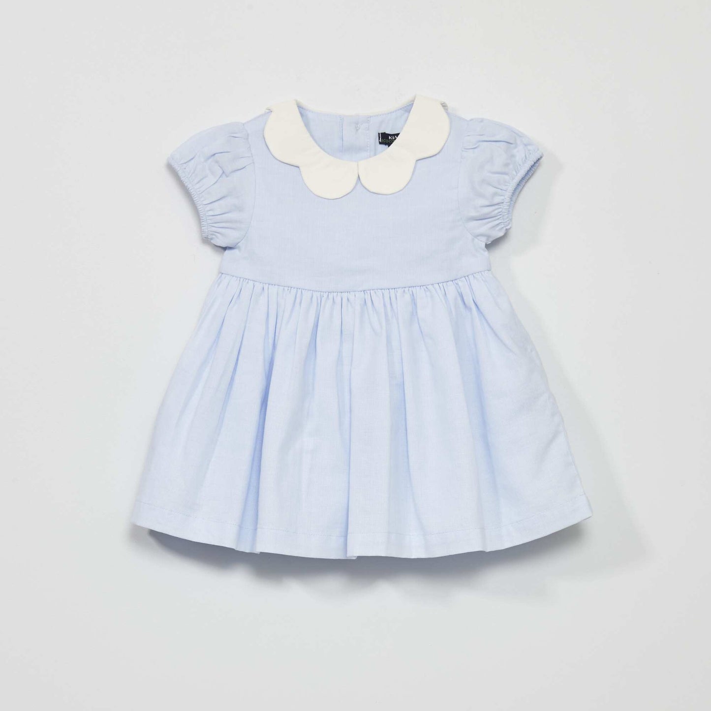 Poplin dress with Peter Pan collar BLUE