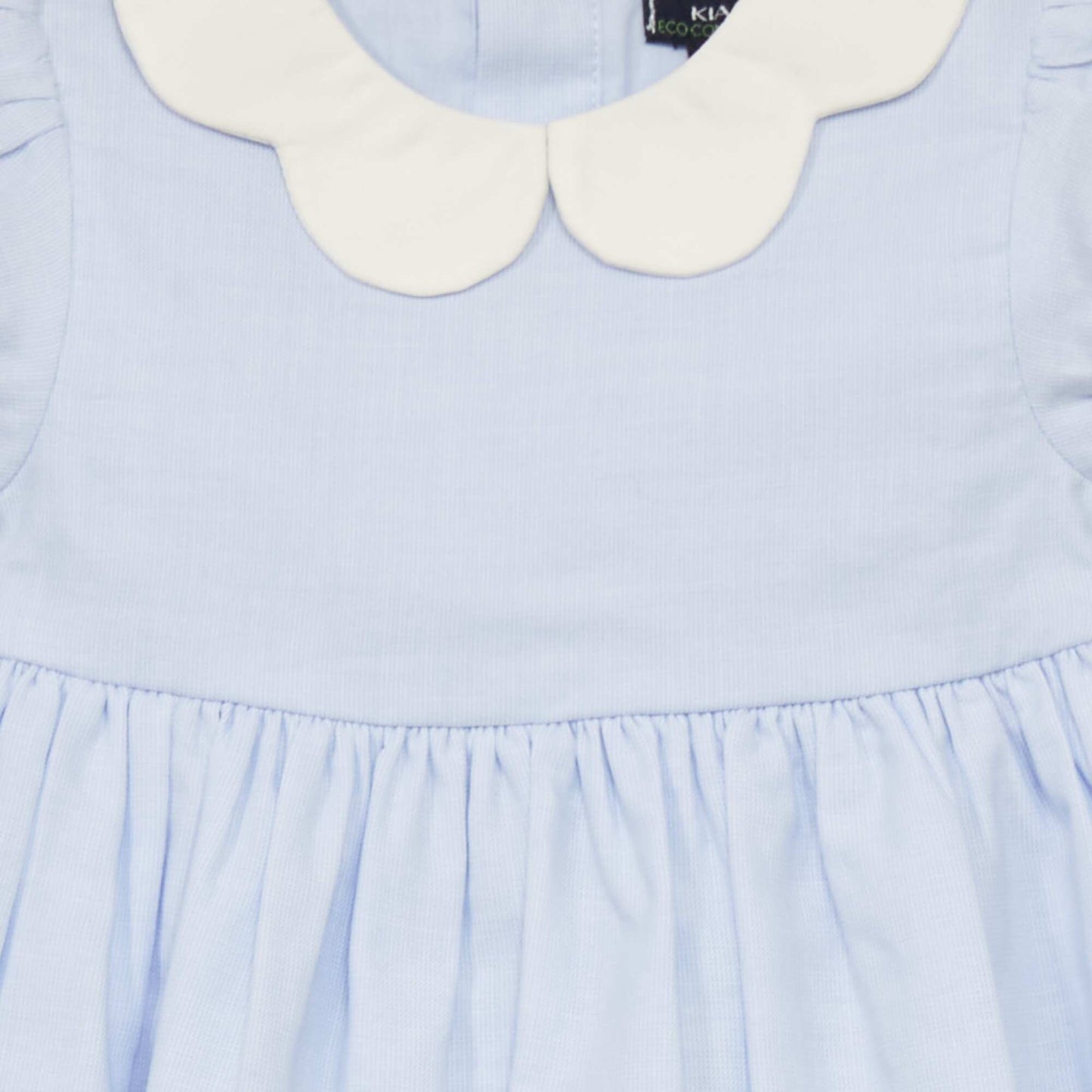 Poplin dress with Peter Pan collar BLUE