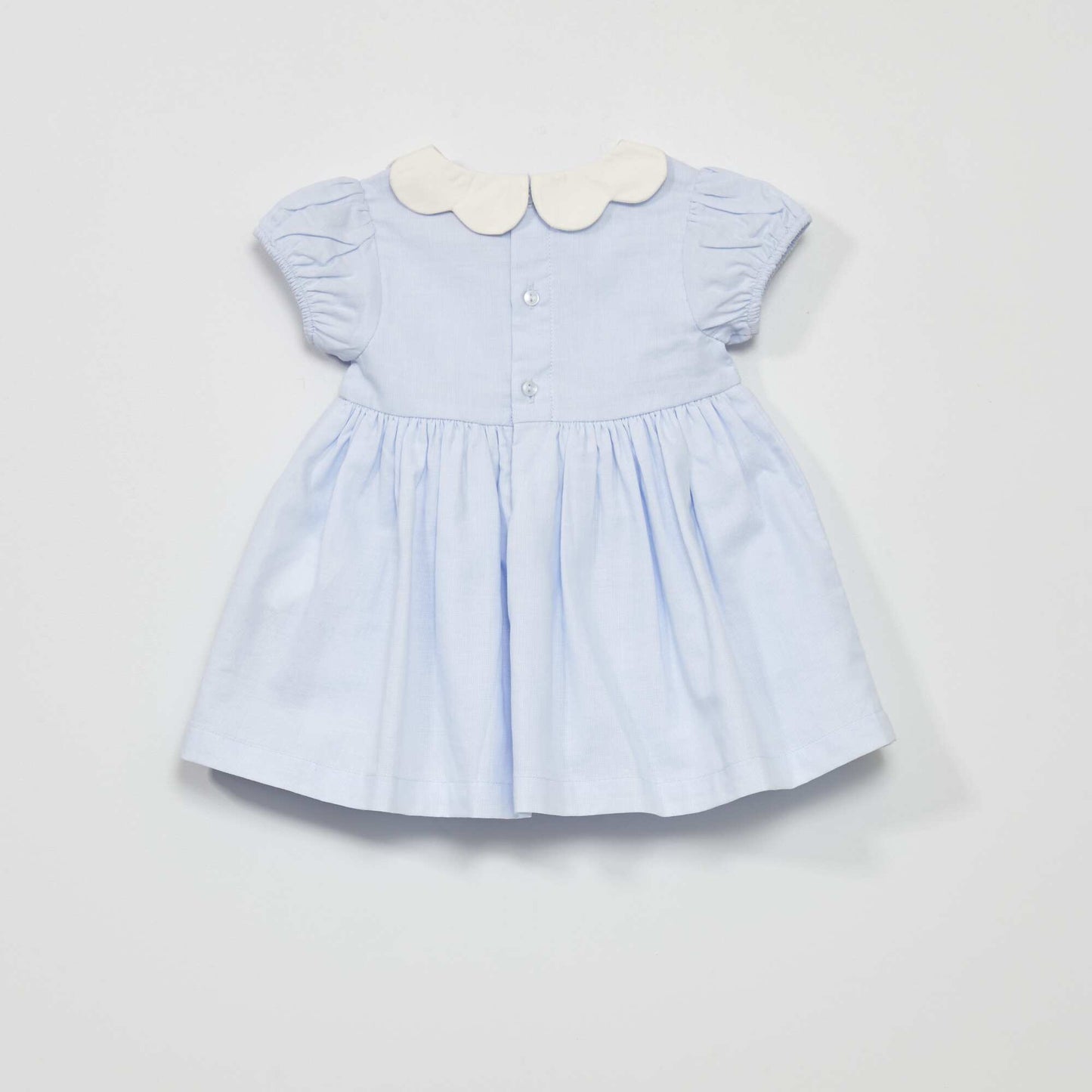 Poplin dress with Peter Pan collar BLUE