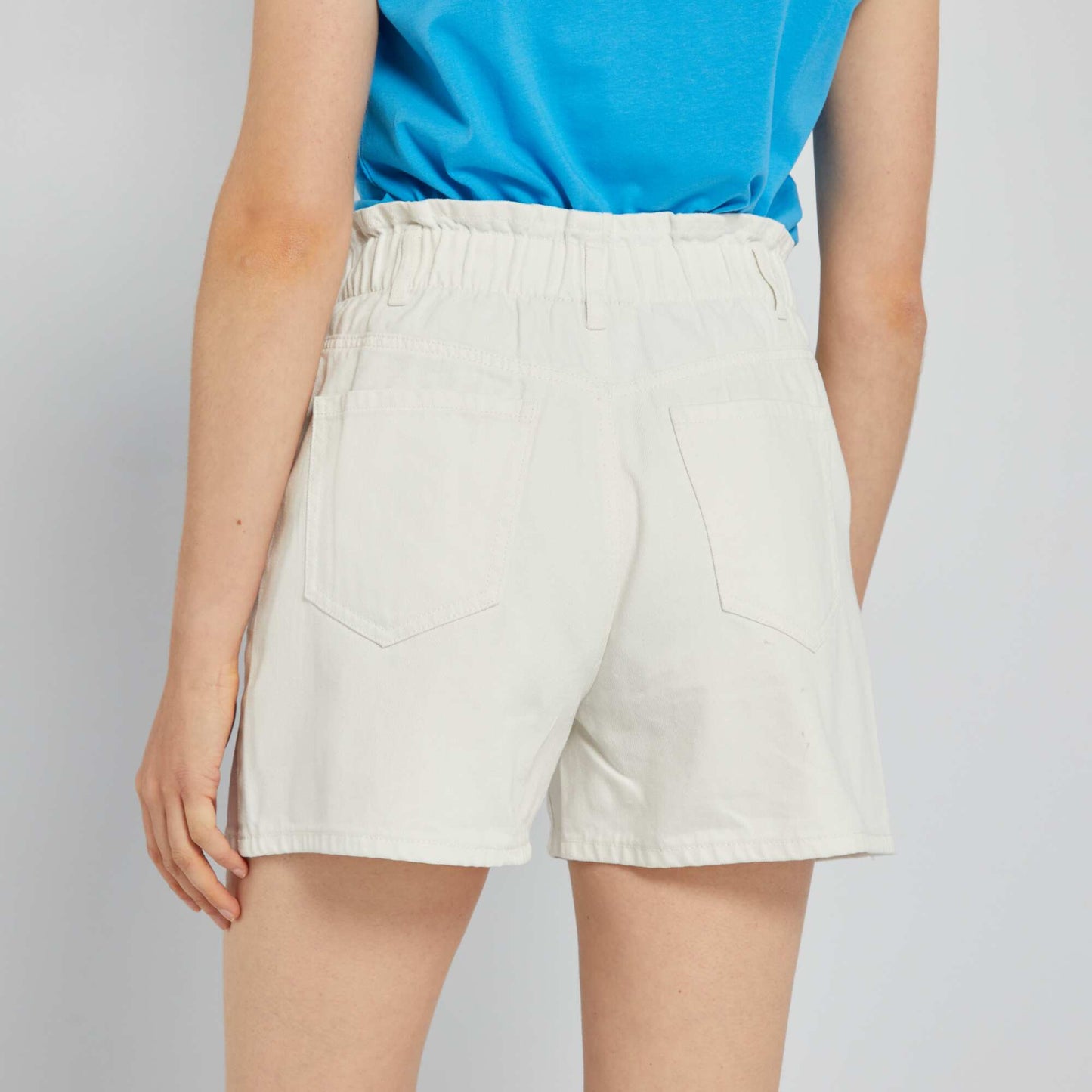 Paperbag shorts WHITE