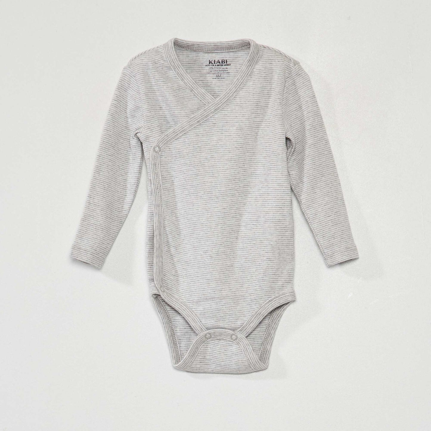 Pack of 3 ribbed knit bodies - Pack of 3 White/Grey