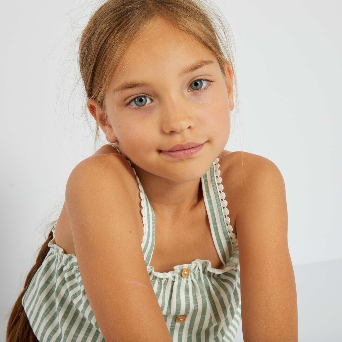 Striped vest top GREEN