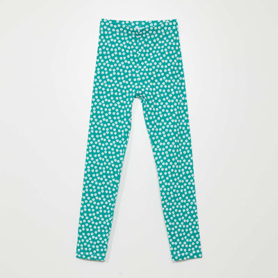 Long patterned leggings GREEN