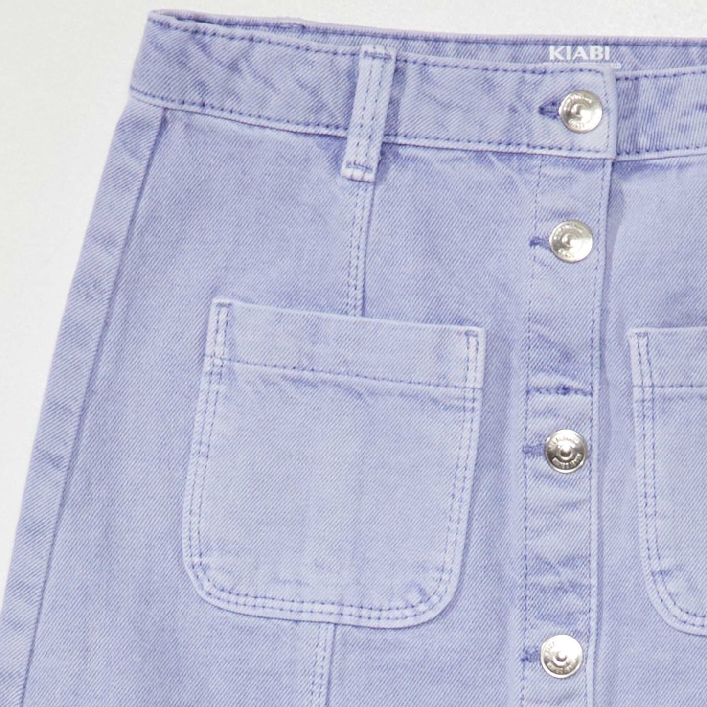 Denim A-line skirt PURPLE