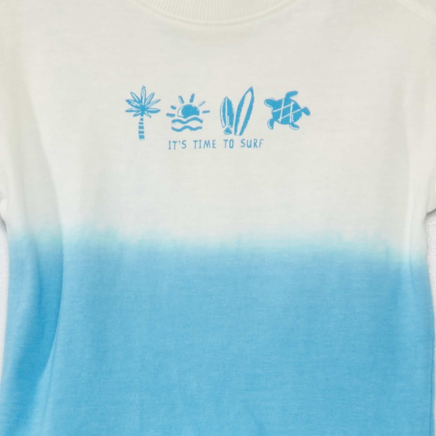 Short-sleeved tie-dye T-shirt BLUE