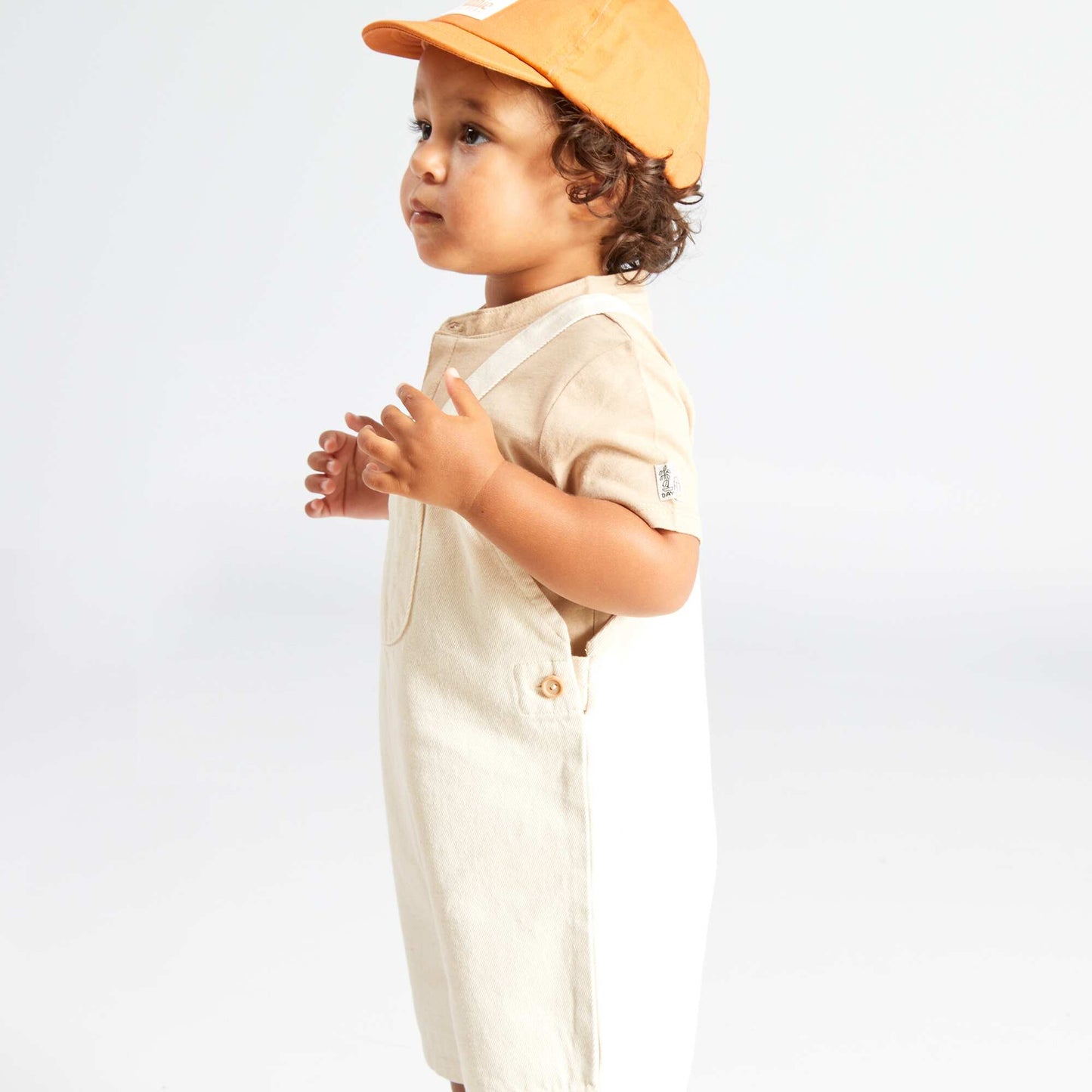 Dungarees and T-shirt set - 2-piece set BEIGE