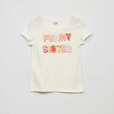 Printed T-shirt BEIGE