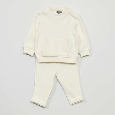T-shirt and joggers set  - Two-piece set WHITE