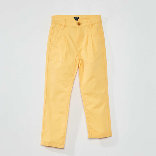 Straight-leg chinos YELLOW