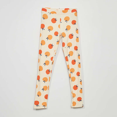 Long printed leggings WHITE