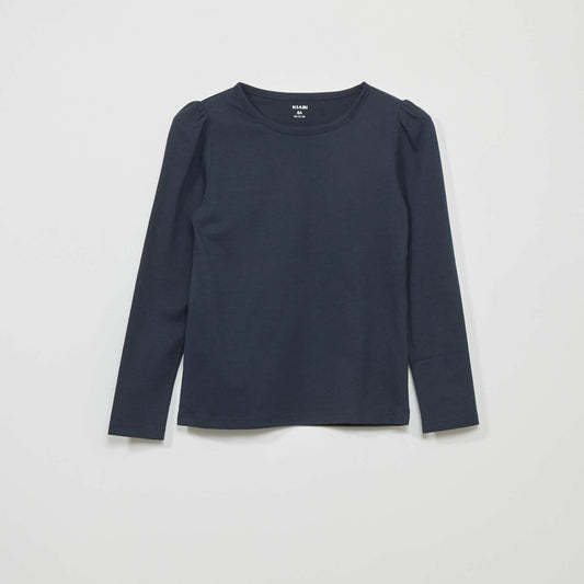 Long-sleeved jersey T-shirt blue