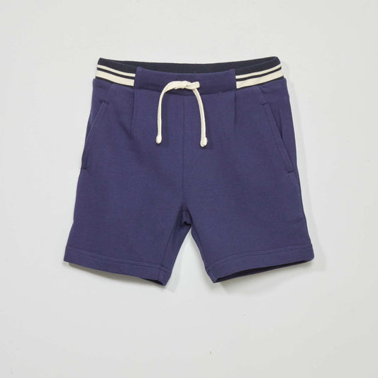 Sweatshirt fabric shorts night blue