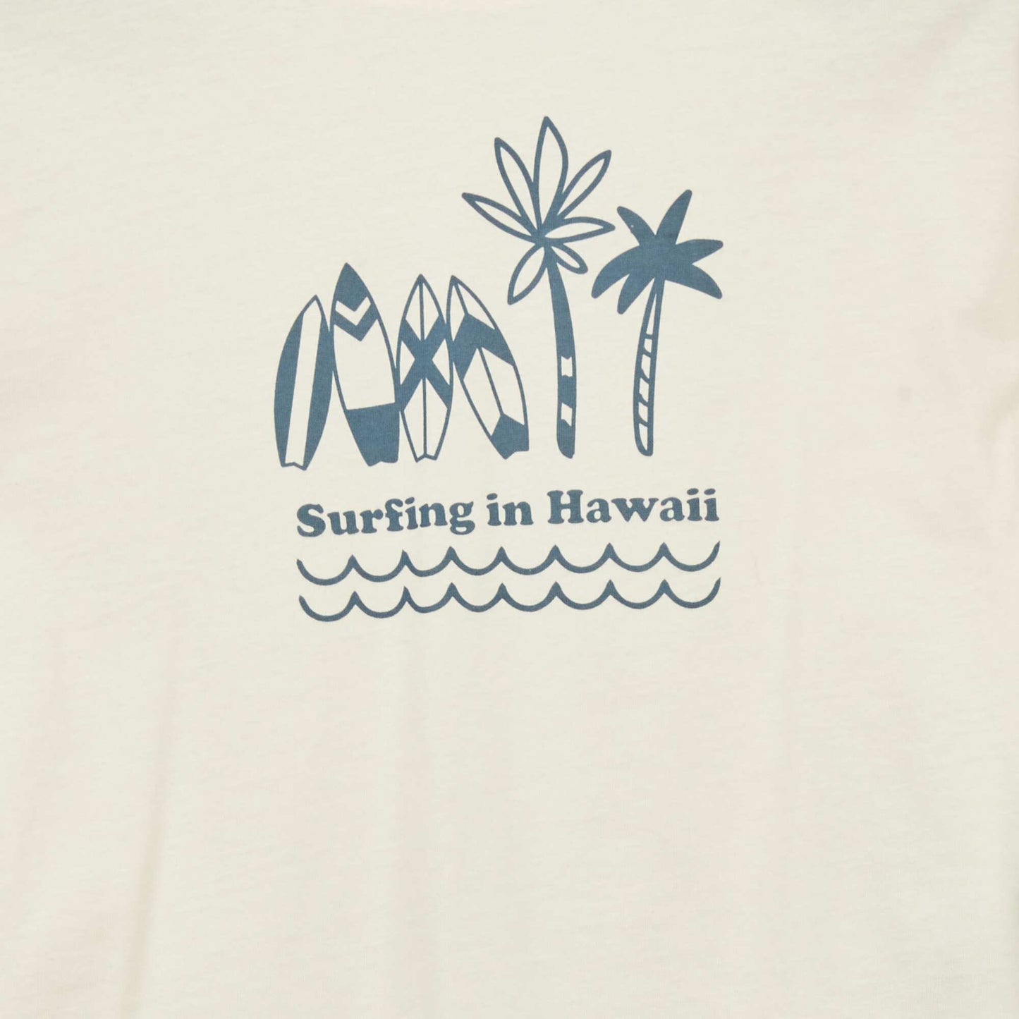 Hawaii surf print T-shirt WHITE