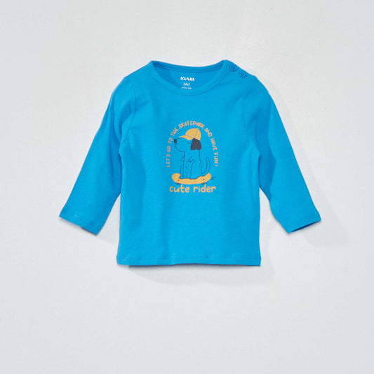 Printed jersey T-shirt BLUE DOG