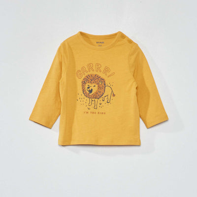 Printed jersey T-shirt HONEY LION