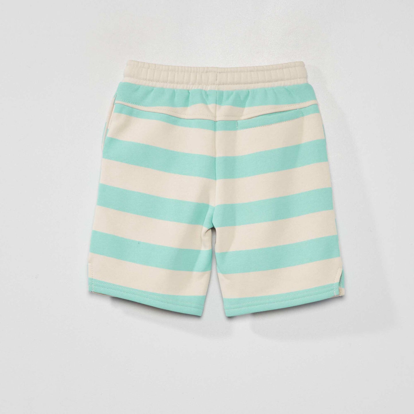 Striped sweatshirt fabric shorts BLUE_RAY