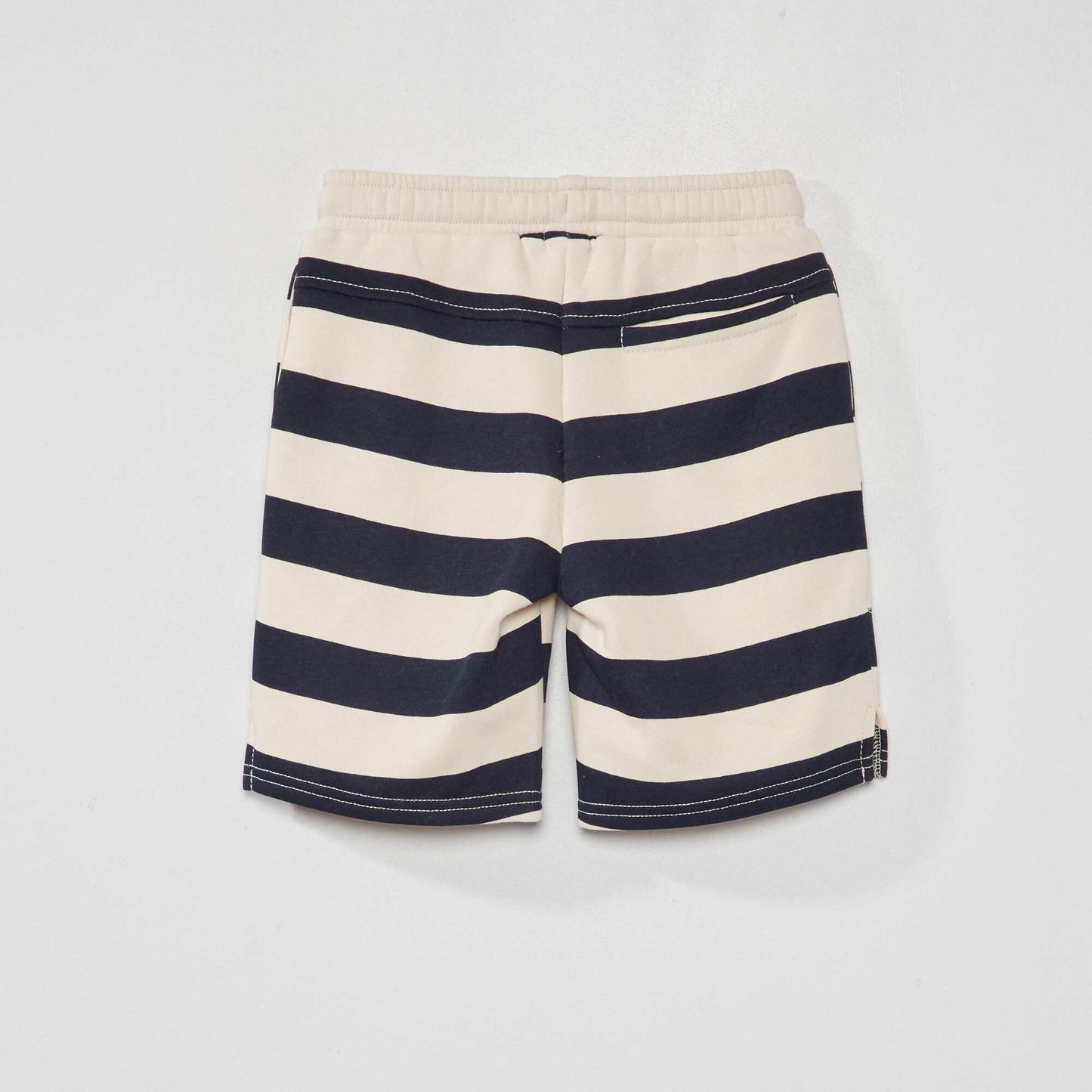 Striped sweatshirt fabric shorts NAVY_RAY