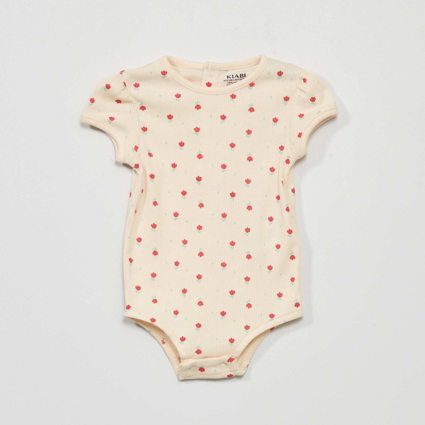 Patterned ribbed bodysuit PINK